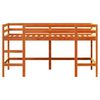vidaXL Kids' Loft Bed without Mattress with Ladder Wax Brown 90x190 cm Single