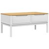 vidaXL Coffee Table FLORO White 99x55.5x45 cm Solid Pine Wood