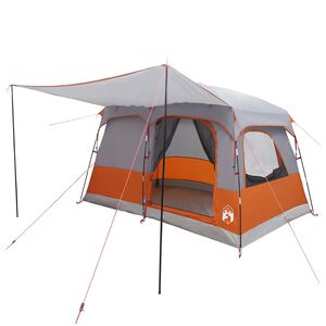 vidaXL Family Tent 8-Person Grey and Orange Polyester