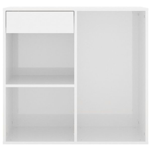 vidaXL Cosmetic Cabinet High Gloss White 80x40x75 cm Engineered Wood