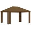 vidaXL Gazebo 4 x 3 m Taupe Polyester and Steel 190 gsm