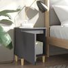 vidaXL Bed Cabinets with Solid Wood Legs 2 pcs Grey 40x30x50 cm
