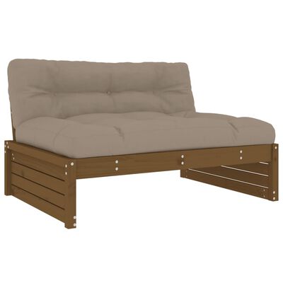 vidaXL Middle Sofa Honey Brown 120x80 cm Solid Wood Pine