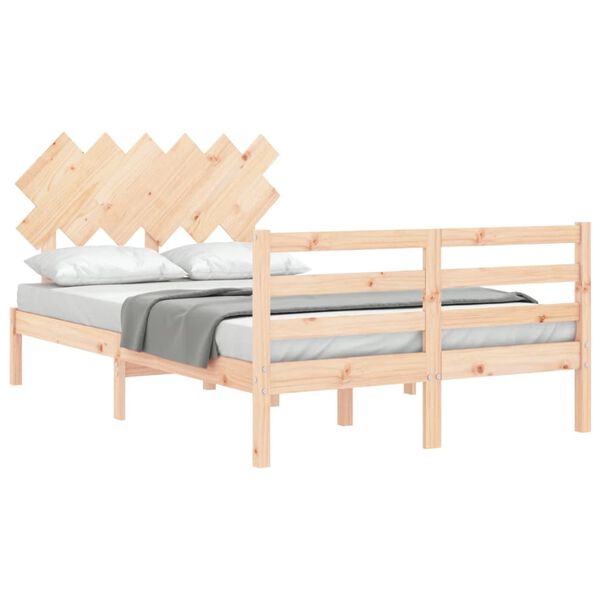 vidaXL Bed Frame without Mattress Small Double Solid Wood