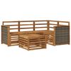 vidaXL Outdoor Sofa Set 5 pcs Natural Polyester