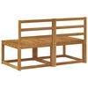 vidaXL 2 Piece Outdoor Middle Sofa Solid Acacia Wood Natural