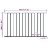 vidaXL Fence Panel Powder-coated Steel 1.7x1 m Anthracite