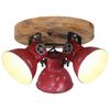 vidaXL Ceiling Lamp 25 W Distressed Red 35x35x25 cm E27