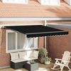 vidaXL Retractable Awning Black 350 x 250 cm Polyester and Steel