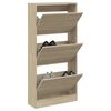 vidaXL Shoe Cabinet Sonoma Oak 60x21x125.5 cm Engineered Wood