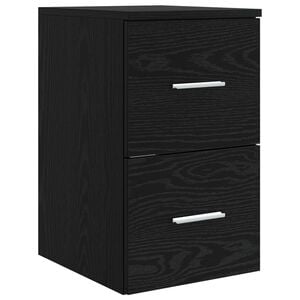 vidaXL Bathroom Cabinet In-between Black Oak 30 x 35 x 50 cm