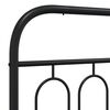 vidaXL Metal Bed Frame without Mattress with Headboard Black 90x200cm