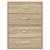 vidaXL Cabinets with 2 Drawers 2 pcs Sonoma Oak 60x31x40 cm Engineered Wood