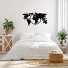 Homemania Wall Decoration World Map 100x56 cm Metal Black