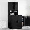 vidaXL Washing Machine Cabinet 2 pcs Black Oak 70.5 x 71.5 x 181.5 cm