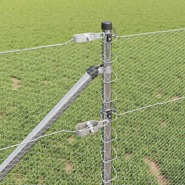 vidaXL Fence Post Silver 100 x 0.6 m (13 mm mesh) Steel