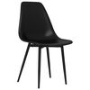 vidaXL Dining Chairs 6 pcs Black PP