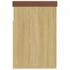vidaXL Shoe Bench with Cushion Sonoma Oak 80x30x47 cm Engineered Wood