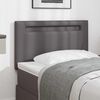vidaXL LED Headboard Grey 100 cm Faux Leather