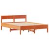 vidaXL Bed Frame without Mattress Wax Brown 120x200 cm Solid Wood Pine