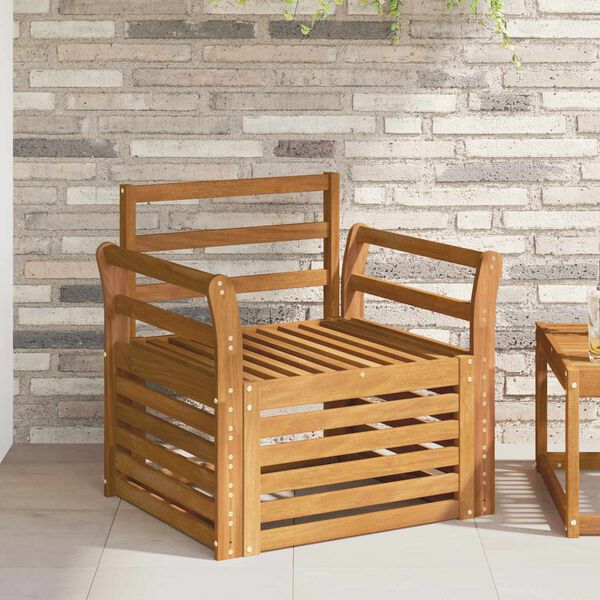 vidaXL Outdoor Sofa Set Natural 75.5 x 63 x 73 cm Solid Acacia Wood