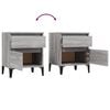 vidaXL Bedside Cabinets 2 pcs Grey Sonoma 40x35x50 cm