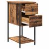 vidaXL Bedside Cabinet 2 pcs Old wood 32 x 42 x 70 cm Engineered wood
