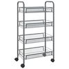 vidaXL 4-Tier Kitchen Trolley Grey 46x26x85 cm Iron