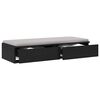 vidaXL Bed Drawers Black Oak 100 x 36.5 x 16.5 cm Engineered Wood