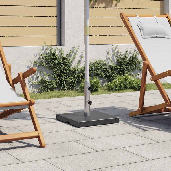 vidaXL Parasol Base Granite 20 kg Square Black