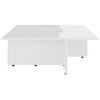 vidaXL Coffee Table High Gloss White 79.5x79.5x30 cm Engineered Wood
