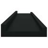 vidaXL Wall Shelves 4 pcs Black 80x9x3 cm