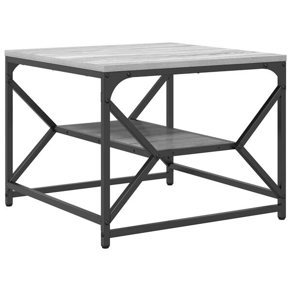 vidaXL Coffee Table Grey Sonoma 51 x 50 x 40 cm