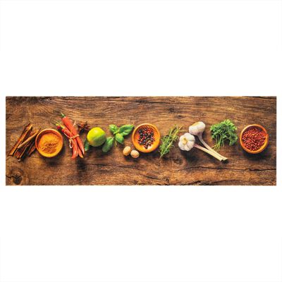 vidaXL Kitchen Rug Washable Spices 60x180 cm Velvet