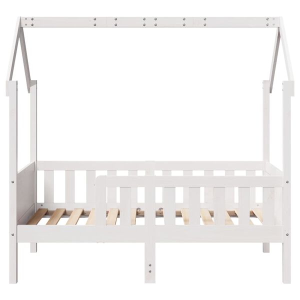 vidaXL Kids' House Bed Frame White 70x140 cm Solid Wood Pine