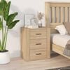 vidaXL Bedside Cabinet Sonoma Oak 50x36x60 cm Engineered Wood