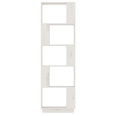vidaXL Book Cabinet/Room Divider White 51x25x163.5 cm Solid Wood Pine