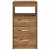 vidaXL Desk with Cabinet Old Wood Engineered Wood