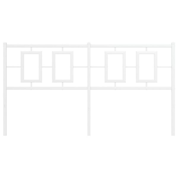 vidaXL Metal Headboard White 150 cm