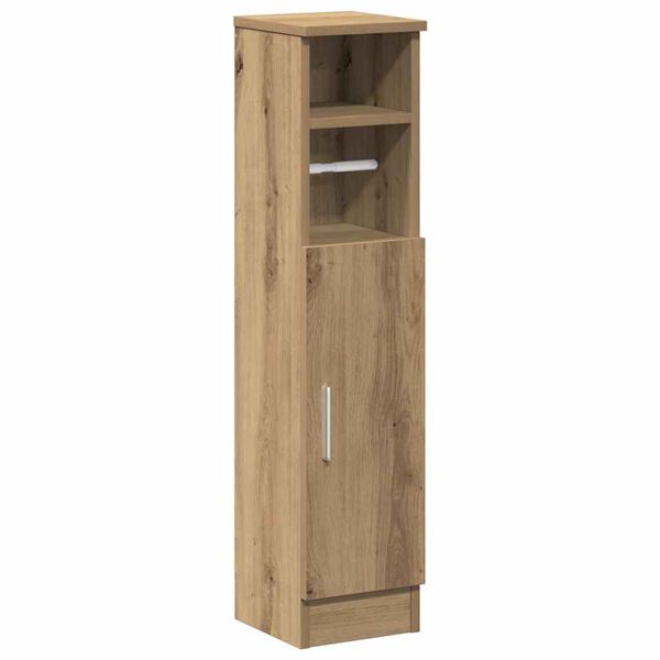 vidaXL Bathroom Cabinet with Roll Holder Artisan Oak 20.5x22x90 cm