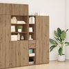 vidaXL Bookcase with Drawer Artisan Oak 30 x 42.4 x 185.2 cm