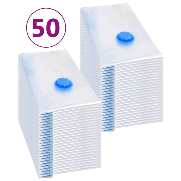 vidaXL Vacuum Travel Storage Bags Clothing Bags 60x40 cm 50 pcs