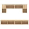 vidaXL 6 Piece TV Wall Units with LED Sonoma Oak Engineered Wood