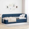 vidaXL Corner Bed Frame with Headboard Blue 80 x 200 cm Fabric