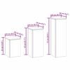vidaXL Plant Stand 3 pcs Silver Stainless steel