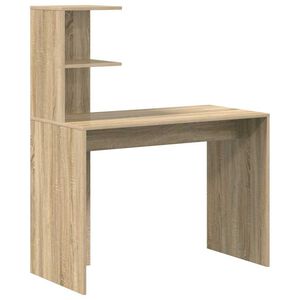 vidaXL Desk Sonoma Oak 102 x 50 x 124 cm Engineered Wood