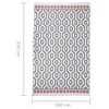 vidaXL Rug Grey 160x230 cm Cotton