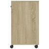 vidaXL Printer Stand with Wheels Sonoma Oak 60x40x68.5 cm