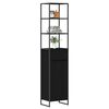 vidaXL Bathroom Cabinet Black Oak 40 x 30 x 180 cm Engineered Wood
