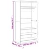 vidaXL Wardrobe Grey Sonoma 100x50x200 cm Engineered Wood